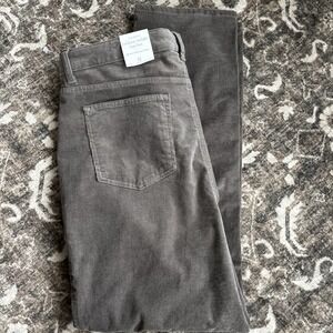 Talbots Size 14 Gray 5 Pocket Corduroy Straight Leg Pants High Waist